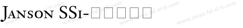 Janson SSi字体转换